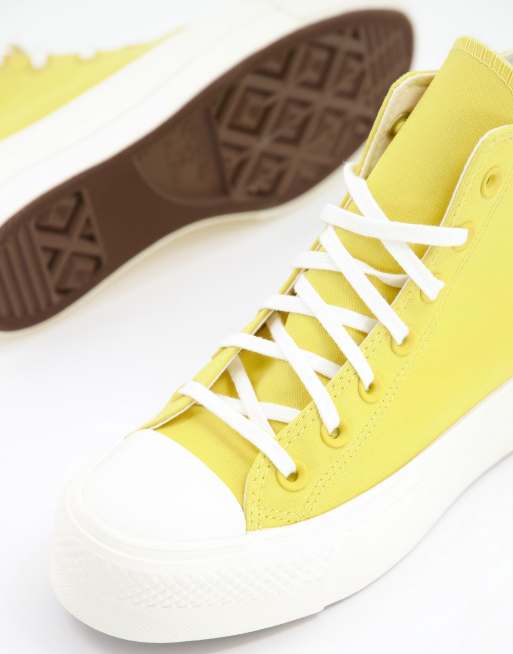 Golden store yellow converse