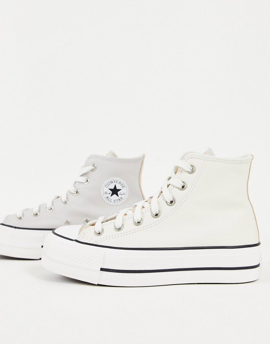 converse - chuck taylor lift - vita sneakers med platåsula och höga skaft-vit/a