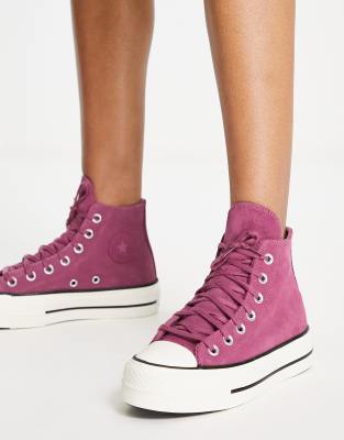 converse lined high tops