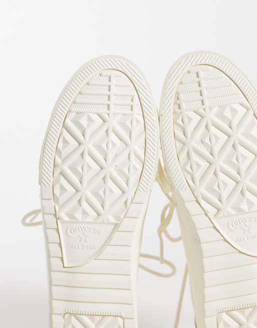 Converse Chuck Taylor - Lo Ox - Leren sneakers met dubbele veters in crème, 4 van 5