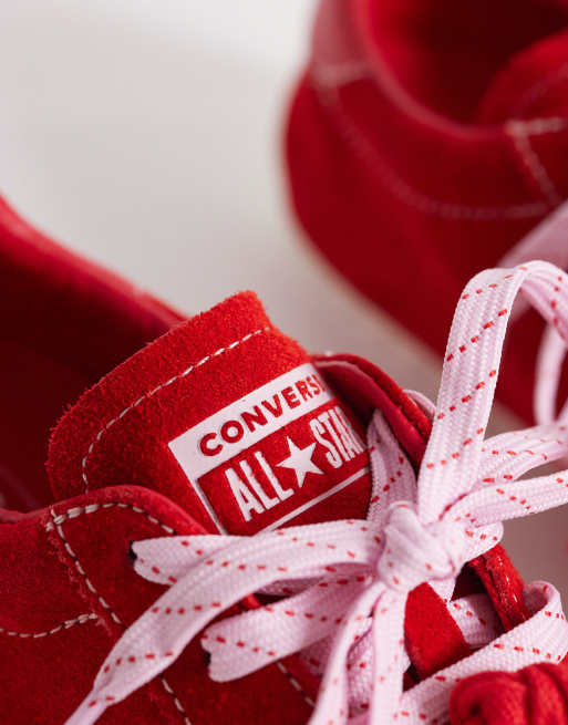 Converse – Chuck Taylor Lo – Sneaker in Rot mit zwei Paar Schnürsenkel, 5 von 5