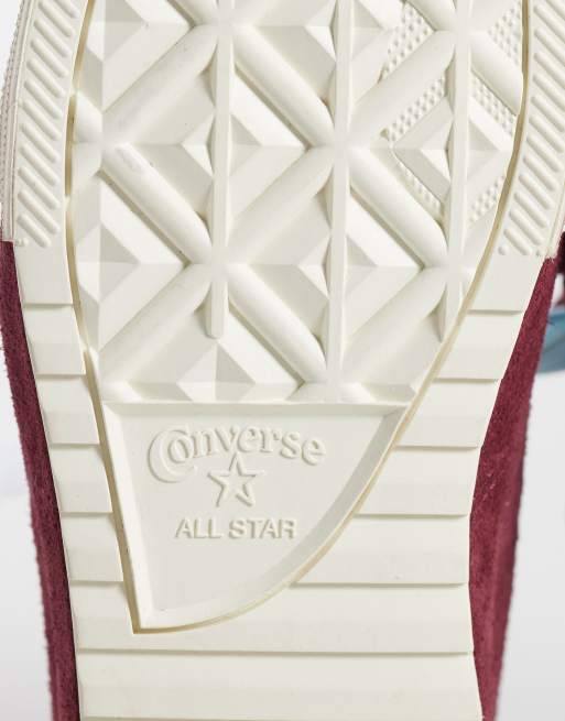 Converse - Chuck Taylor Lo - Sneakers bordeaux con doppio allacciatura, 5 di 5