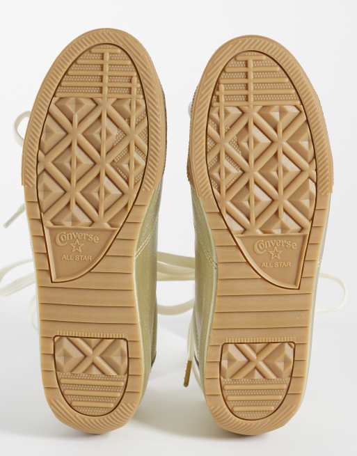 Converse Chuck Taylor Lo sneakers med dobbelte snørebånd i guld, 4 af 5