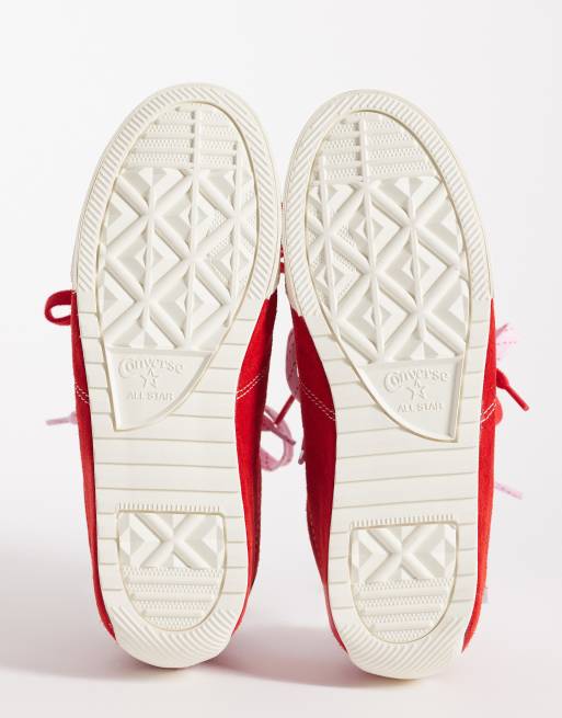 Converse - Chuck Taylor Lo - Sneakers rosse con doppio laccio, 4 di 5
