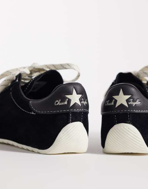 Converse – Chuck Taylor Lo – Svarta sneakers med dubbel snörning, 3 av 5