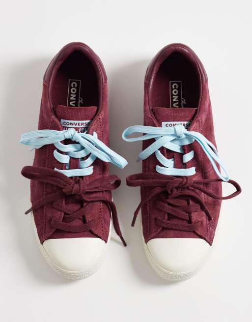 Converse Chuck Taylor Lo - zapatillas deportivas con doble cordón en burdeos, 3 de 5