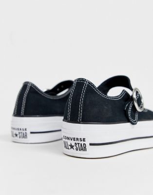 converse chuck taylor mary jane black shoes