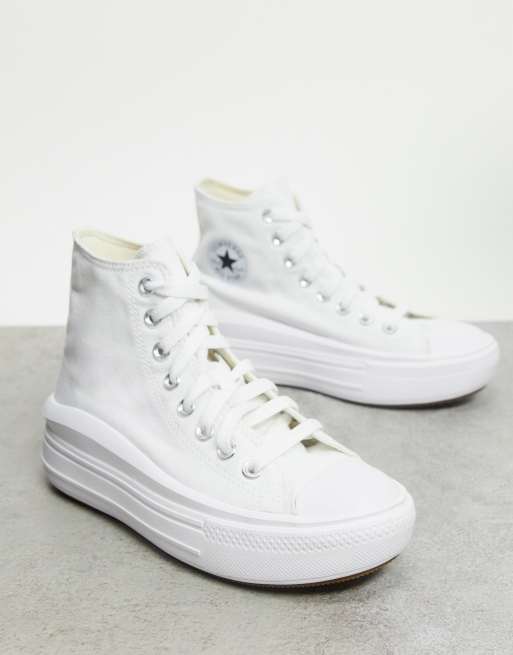 converse montante blanche