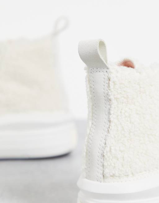 Converse – Chuck Taylor Move Hi, Cosy Club – Knöchelhohe Sneaker aus Teddyfell in Creme, 3 von 4