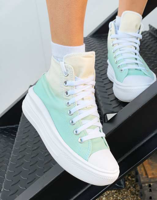 Converse Chuck Taylor - Move Hi - Grønne sneakers med ombre-effekt, 2 af 4