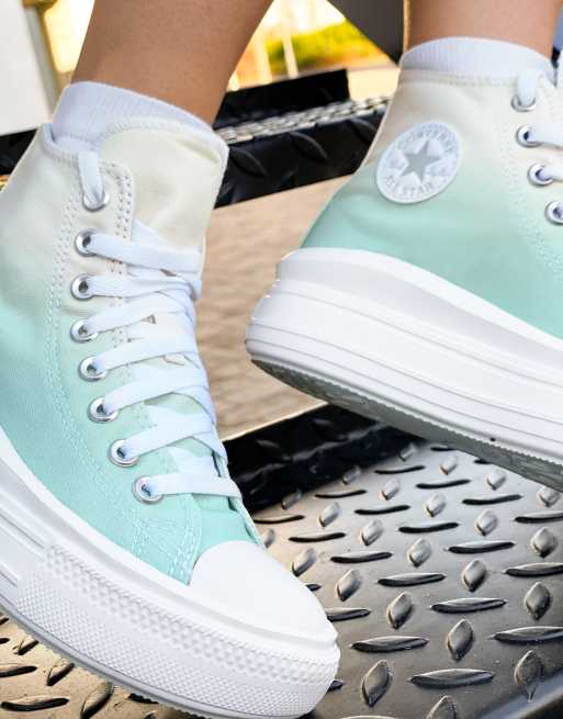 Converse Chuck Taylor - Move Hi - Grønne sneakers med ombre-effekt, 4 af 4