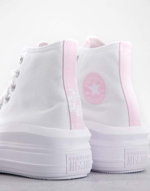 Converse Chuck Taylor Move Hi Sneakers bianche con dettagli