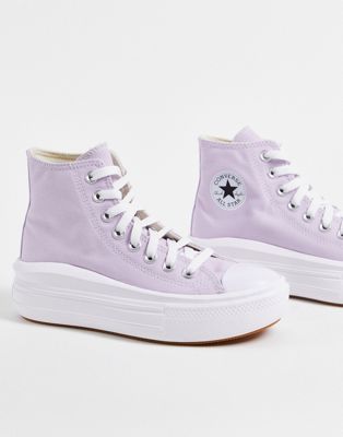 Converse Chuck Taylor Move Hi trainers in lilac  | ASOS