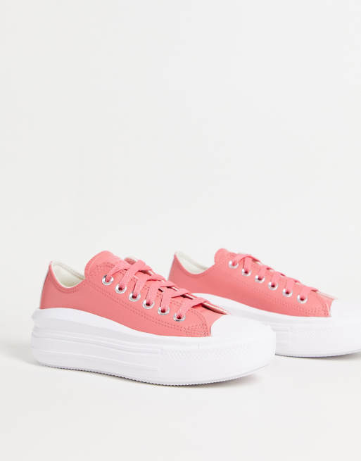 Converse Chuck Taylor Move hybrid shine low trainers in coral | ASOS