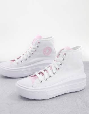 pink white converse