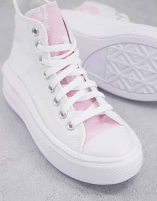 pink white converse