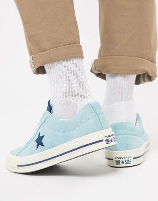 Converse Chuck Taylor One Star Ox Sneakers In Blue 160585C Converse Chuck Taylor One Star Ox Sneakers In Blue 160585C