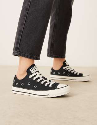 Converse Chuck Taylor Ox All Star beaded sneakers in black