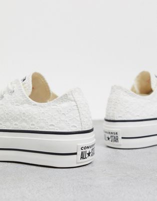 white broderie anglaise converse