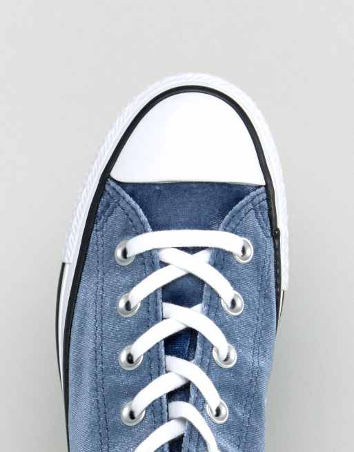 Converse velour hotsell bleu