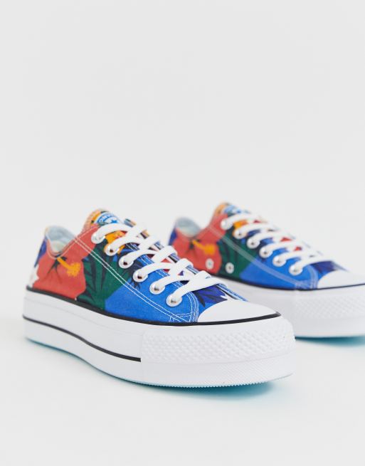 Chuck taylor all star paradise prints lift high top sale