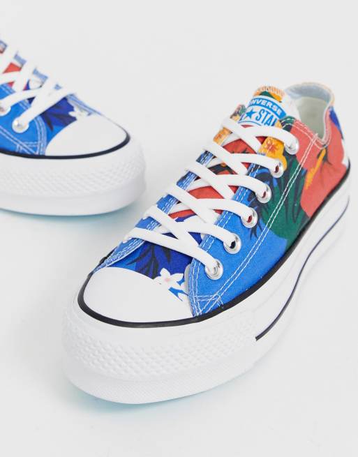 Chuck taylor all star shop paradise prints platform low top