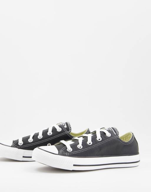 Converse – Chuck Taylor Ox – Sneaker aus schwarzem Leder