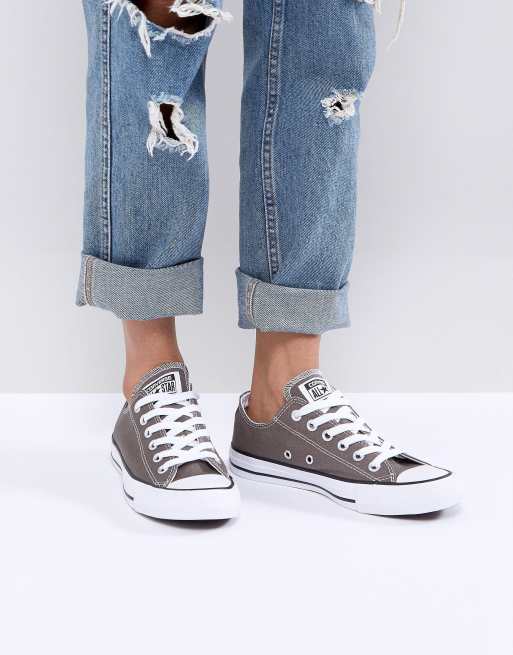 Converse best sale grey ox