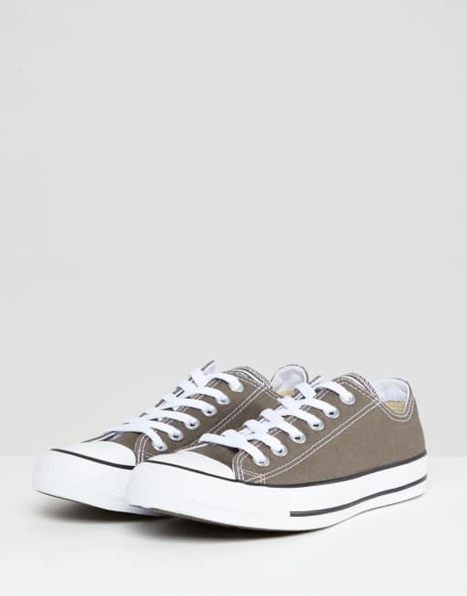 Grey all star on sale peached canvas ox trainers