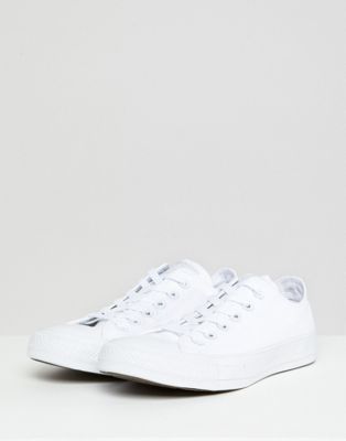converse chuck taylor ox trainers in triple white