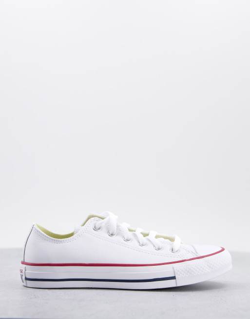 Converse Chuck Taylor Ox Sneakers van leer in wit ASOS