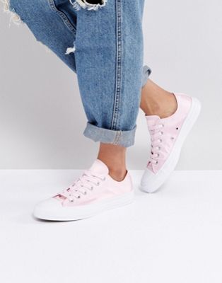Converse Chuck Taylor Ox Trainers In Pink Satin