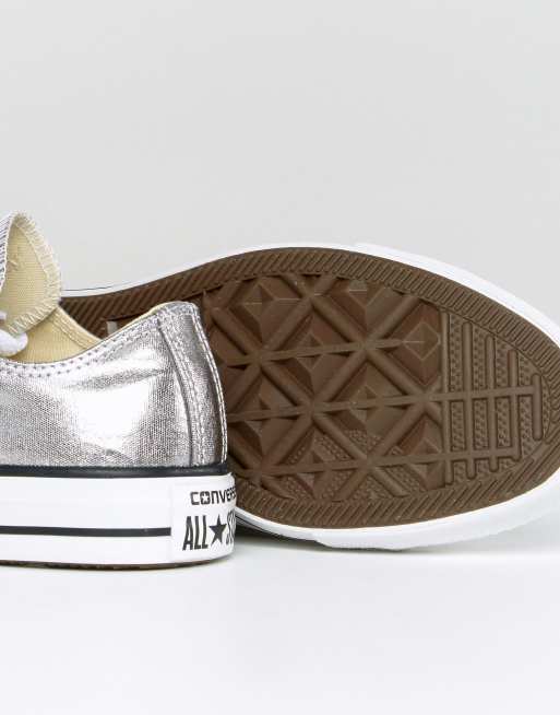 Converse silver metallic deals ox