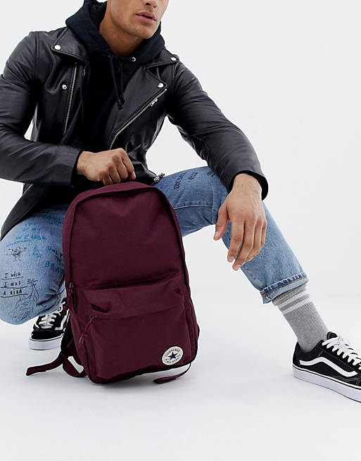 Converse Chuck Taylor Patch backpack in burgundy | ASOS