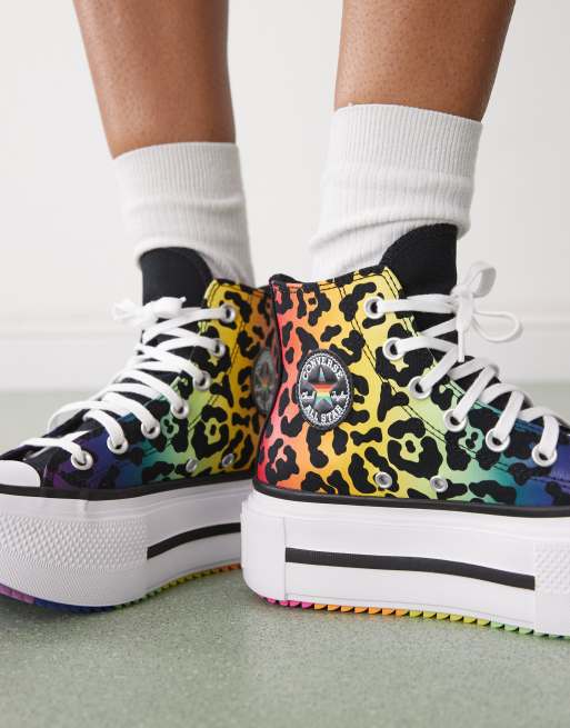 Converse Chuck Taylor Pride Lift Double Stack trainers in