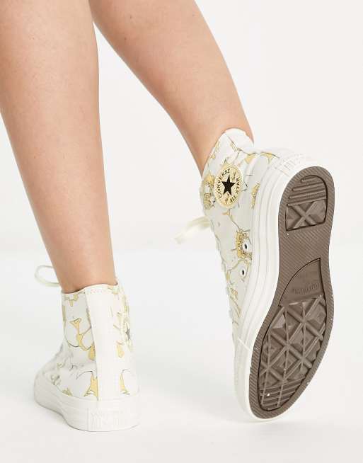 converse chuck taylor with flowers