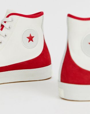 converse chuck taylor sasha vintage red and white sneakers