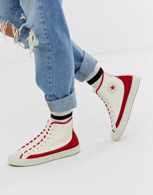 Converse - Chuck Taylor Sasha Vintage - Sneakers rosse e bianche | ASOS