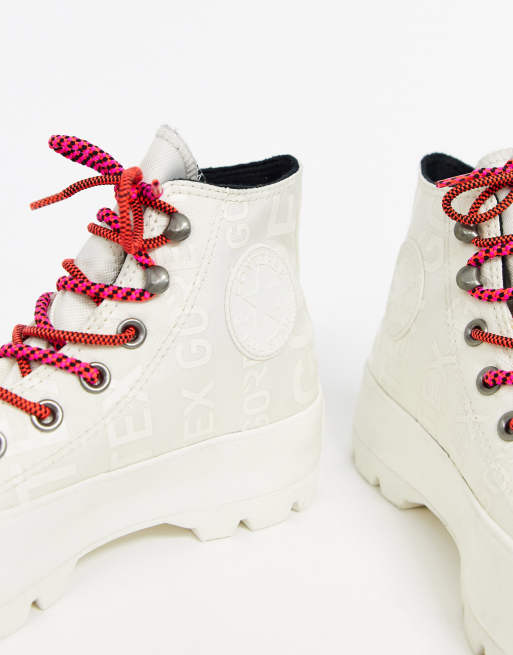 Converse Chuck Taylor Scarponcini da trekking alti bianchi in