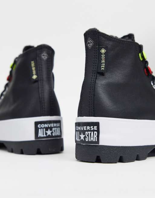 Converse – Chuck Taylor – Schwarze Sneaker mit hoher Plateausohle aus Goretex, 3 von 4
