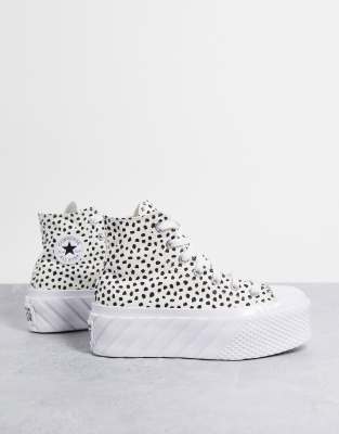 polka dot platform converse