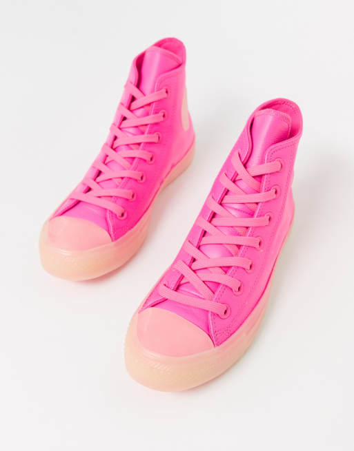 Converse in shop pelle rosa