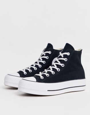 Converse - Chuck Taylor - Sneakers alte nere con plateau rialzato | ASOS