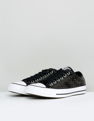 converse paillettes nere