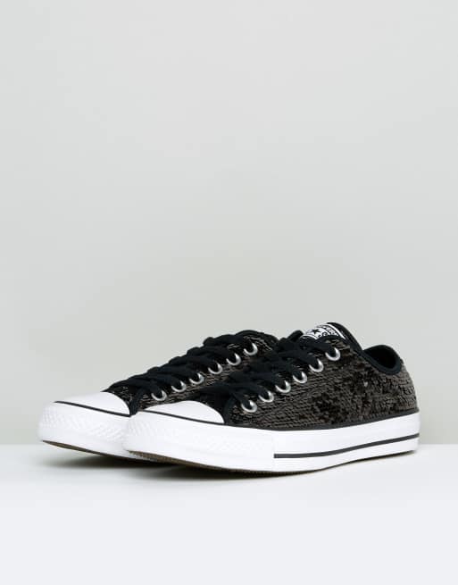 Converse con 2024 paillettes nere