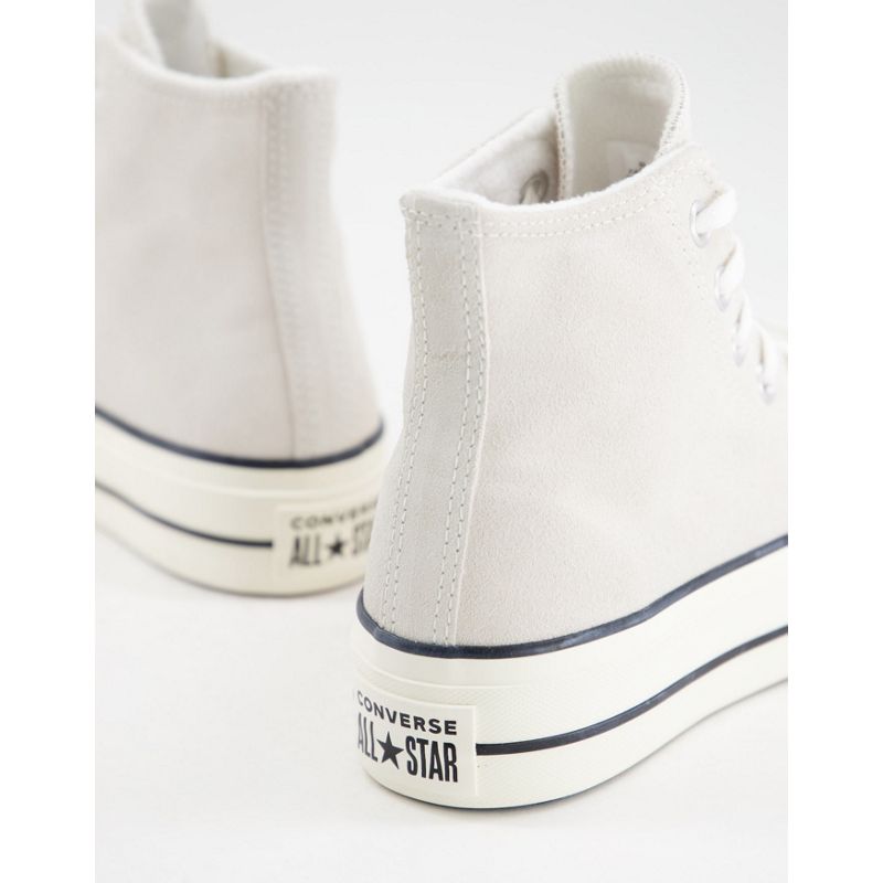 Scarpe Activewear Converse - Chuck Taylor - Sneakers foderate con plateau in camoscio bianco sporco