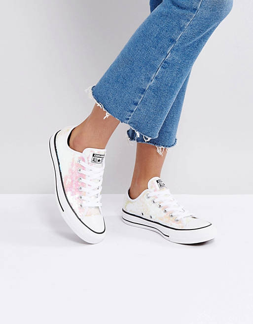 Converse Chuck Taylor Sneakers In Multi Sequin
