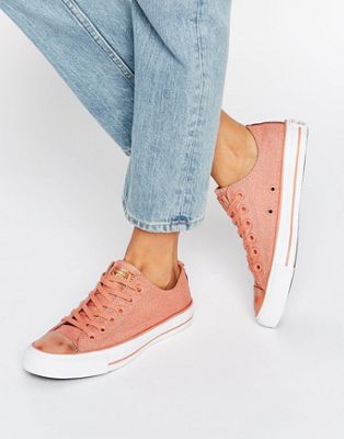 Converse Chuck Taylor Sneakers In Pink Blush With Metallic Toe Cap | ASOS