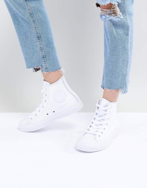 White leather shop converse women