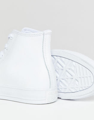 converse white leather high tops mens